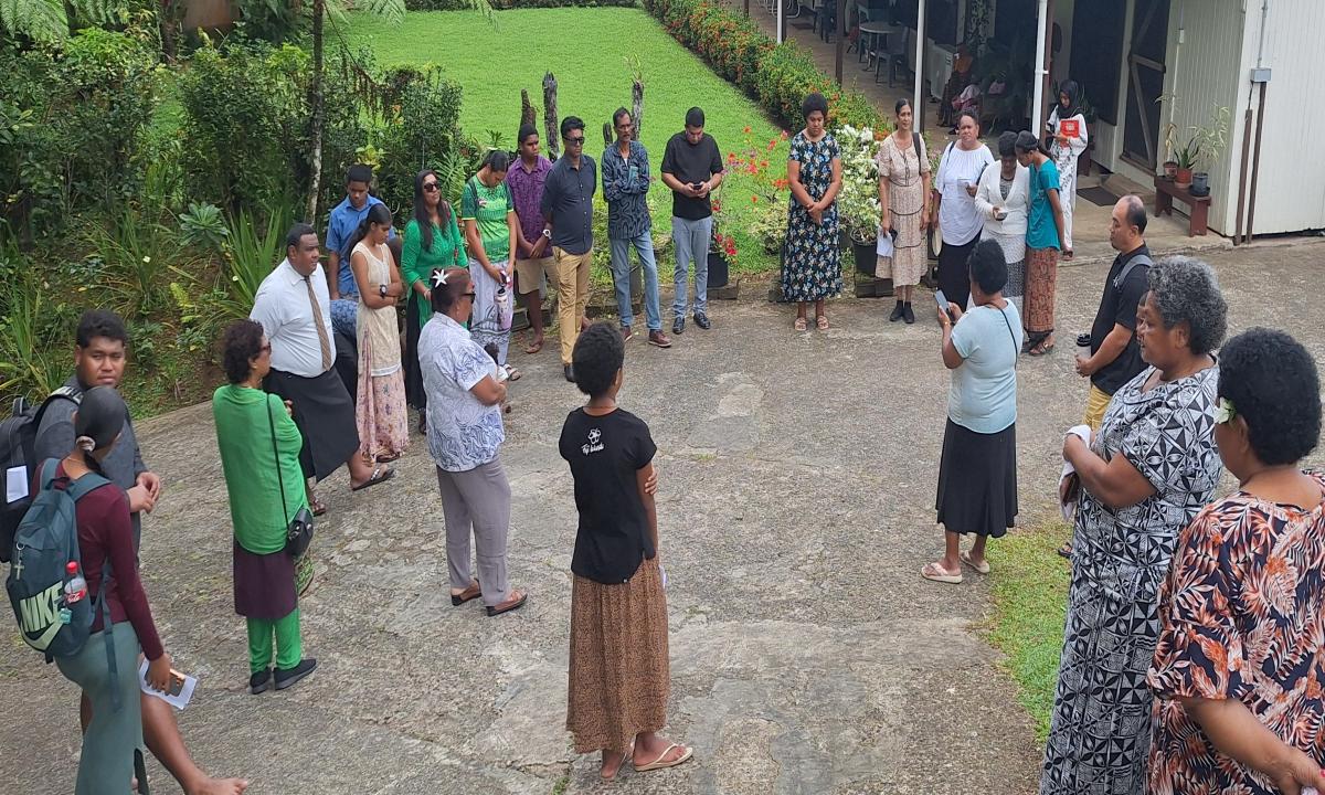 Various faiths coming together to pray and ask forgiveness through prayers and scriptures. - Photo: Pescila Magdalin & Noa Mervyn Tuivunilagi