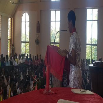 Confirmation Candidate Ana Vusama giving her testimony