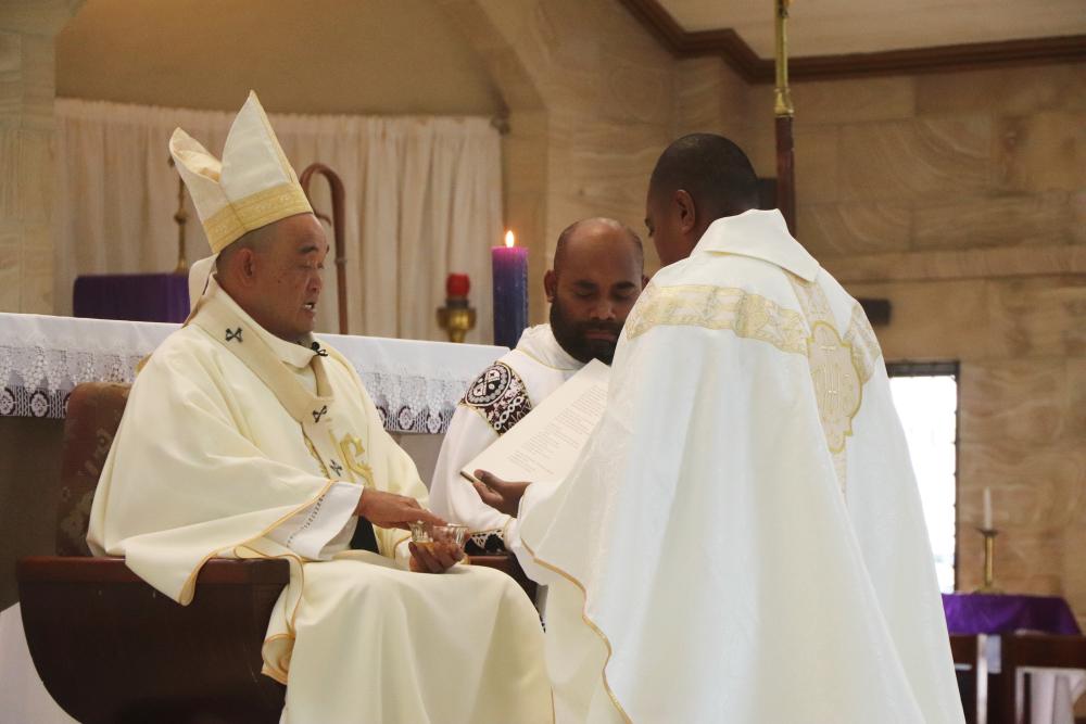 Anointing with Chrism by the Archbishop of Suva