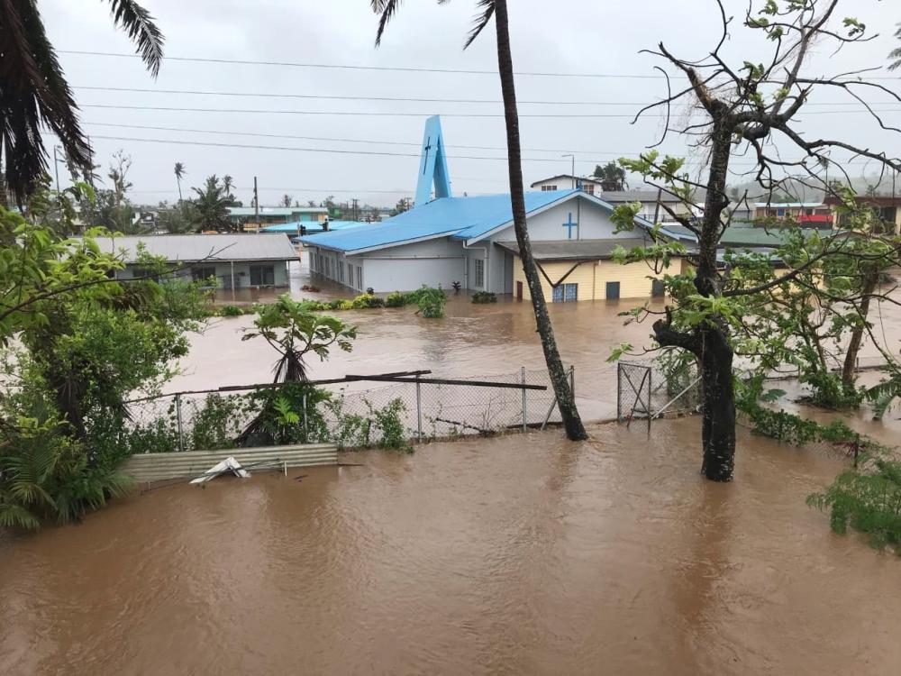 Holy Family Parish Church is underwater - Photo: Fr Carlo Jung
