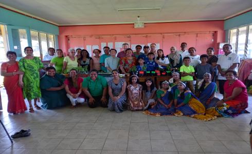 Pescila Magdalin (second left) with the group who came together for the event - Photo: Pescila Magdalin