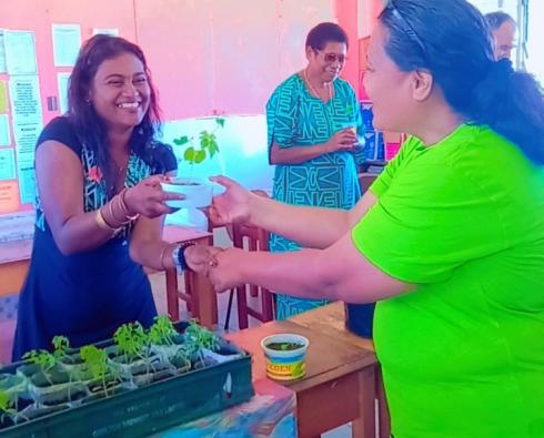 The women’s group arrived with plants and seedlings, each symbolizing their faith's reverence for the environment. - Photo:Pescila Magdalin