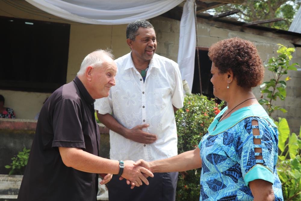 Fr Donal meets Melisios brother and sister - Photo: Fr Donal McIlraith