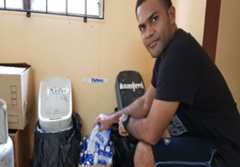 Elia Poasa recycles used products in Wailoku