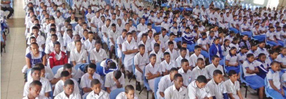 A recent school assembly - Fr Patrick Colgan