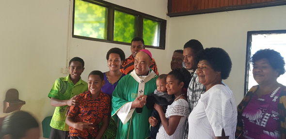 Archbishop Peter Loy visited Ba parish - Photo:  Fr Pat Colgan