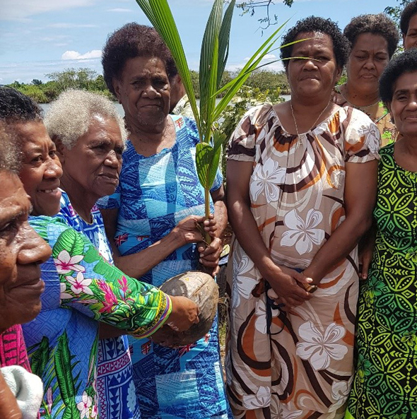 Village women after the planting of their coconut tree - Photo: Fr Pat Colgan