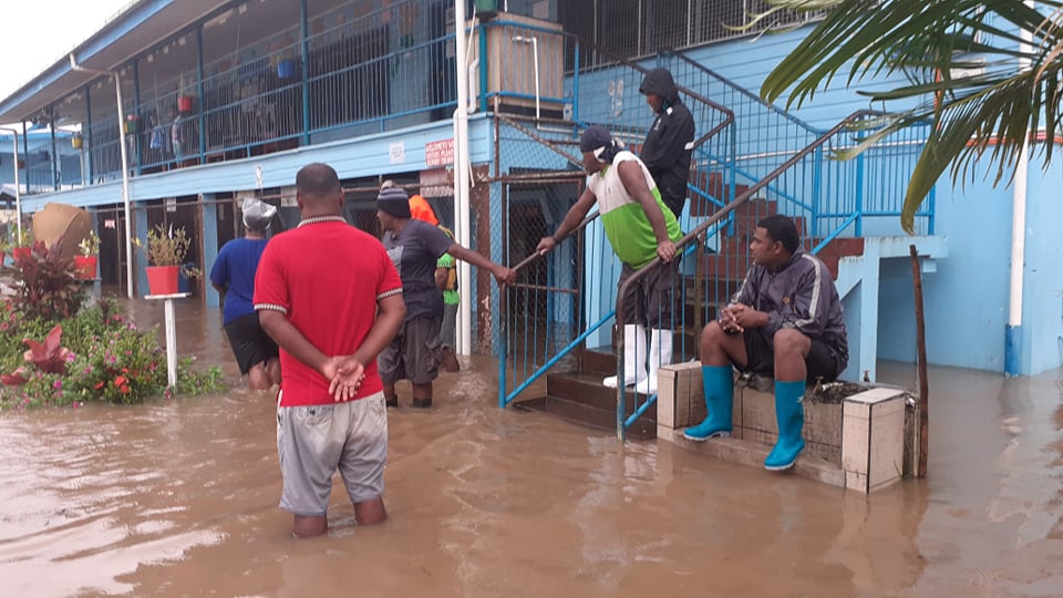 The men on standby at Votua Catholic School - Photo: Gabby Naborisi Ramoce
