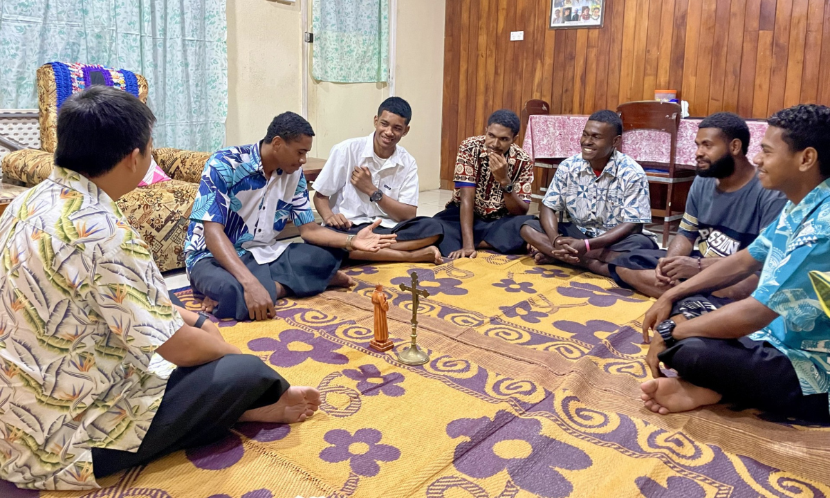 Fr Carlo with young men discerning their vocations – “I continue to journey with our young men, helping them, the sheep of Christ, to remain close to Jesus the Good Shepherd.” Photo: Fr Carlo Jung SSC