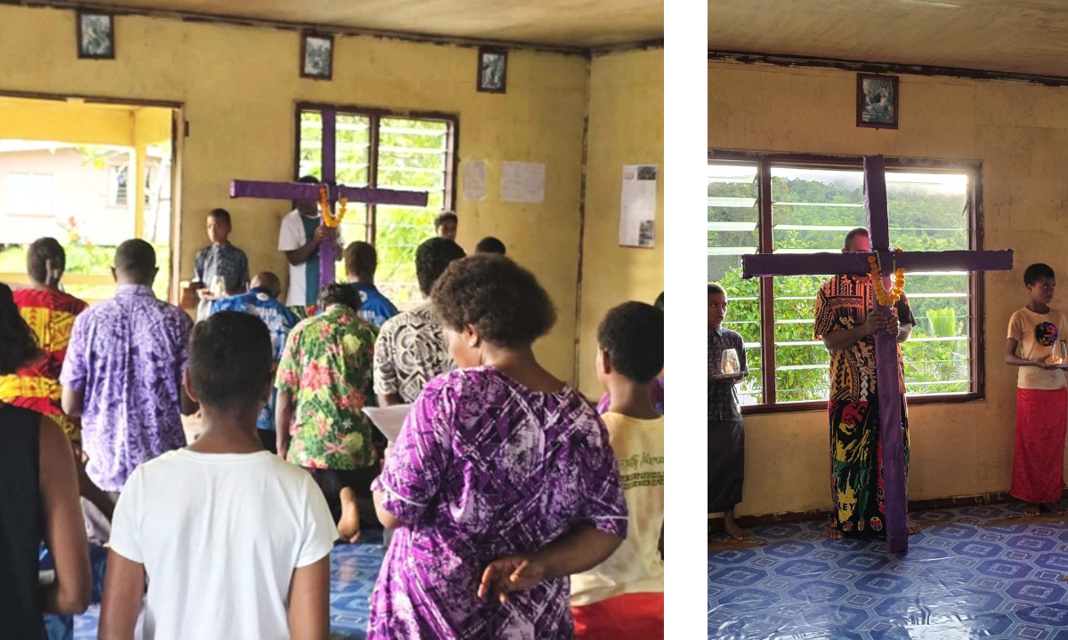 The Ecological Way of the Cross draws a powerful connection between Christ’s suffering and the suffering of creation today. The devotion was introduced to several communities in rural villages and urban settings, reminding us that true conversion, begins from the heart.  - Photo: Noa Mervyn Tuivunilagi