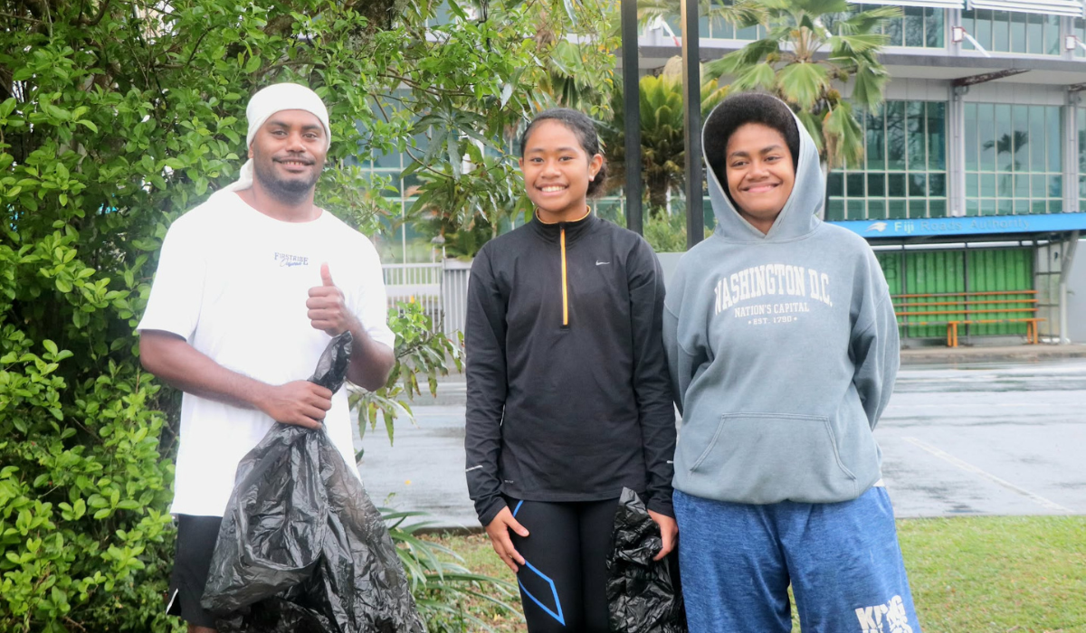 Youths from around Suva, the USP Catholic Students Association, CCIM Raiwaqa Representatives and the Columbans came together for the Beach clean-up. Photo: Noa Mervyn Tuivunilagi 