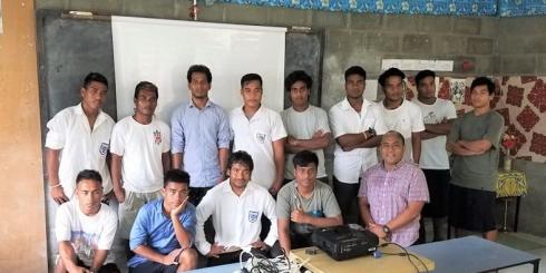 Fr William Lee promotes Columban vocations in the Catholic High Schools in Kiribati