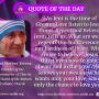 Quote of the Day by Mother Teresa
